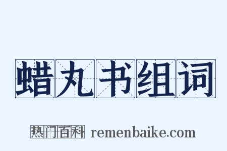 蜡丸书组词是什么意思的图片